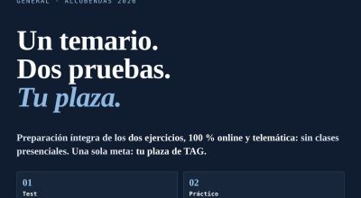 Portada de Curso Oposición TAG Alcobendas 2026