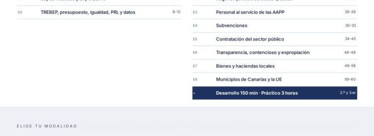 Curso online oposiciones Técnico/a de Gestión Cabildo de Gran Canaria 2026