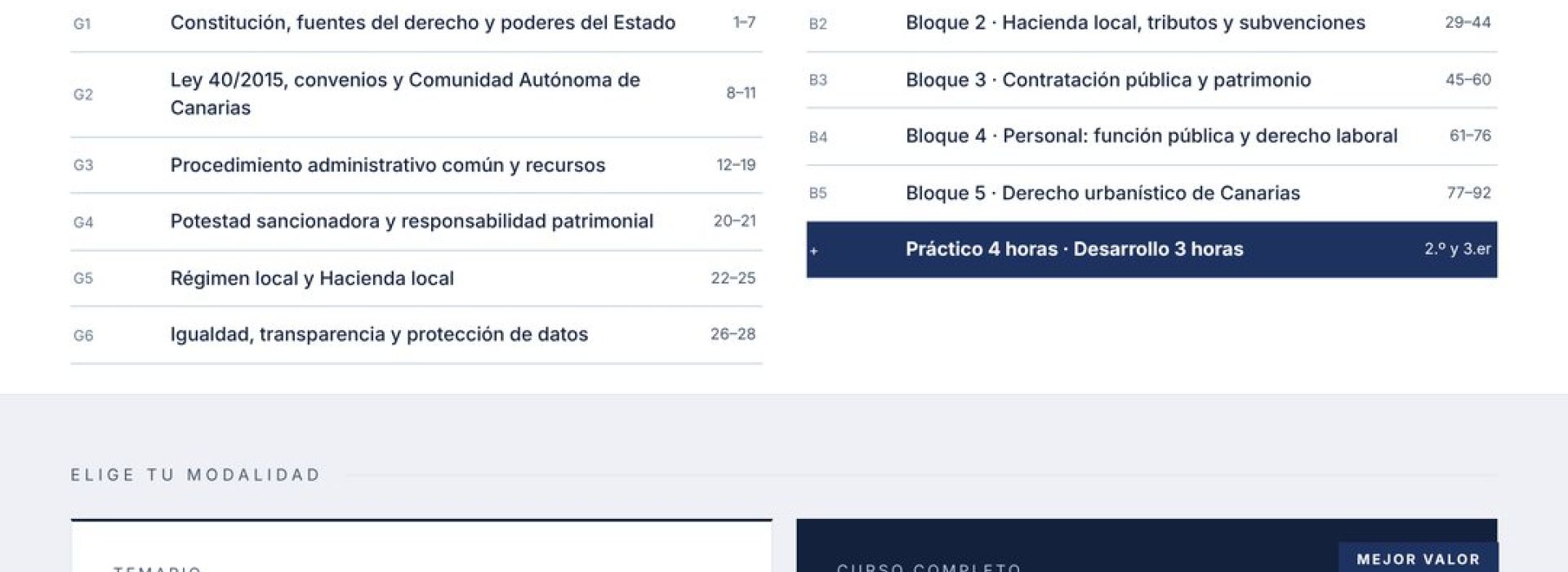 Curso online oposiciones Técnico/a de Administración General Ayuntamiento de Puerto de la Cruz 2026