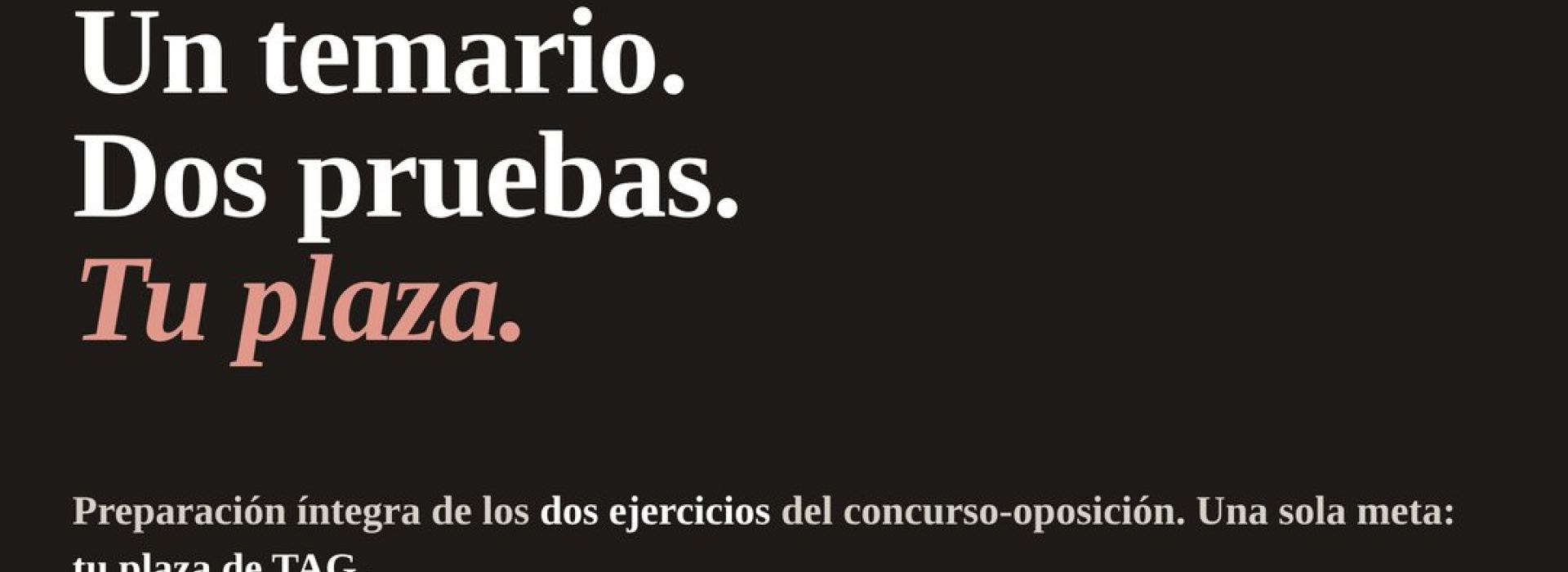 Cartel de Curso Oposiciones TAG · Ayuntamiento de Gijón/Xixón (A1)