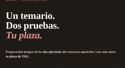 Cartel de Curso Oposiciones TAG · Ayuntamiento de Gijón/Xixón (A1)