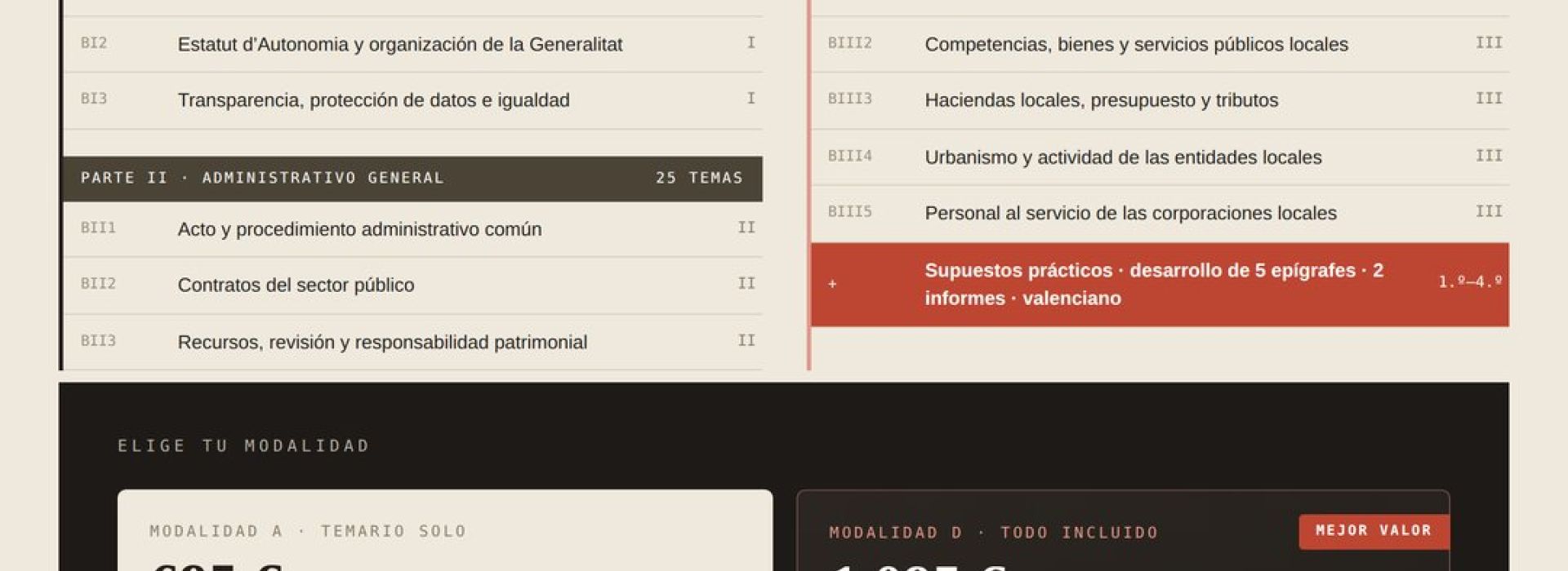 Folleto informativo de Curso Oposiciones TAG Ayuntamiento de Torrent (5 plazas) - Online