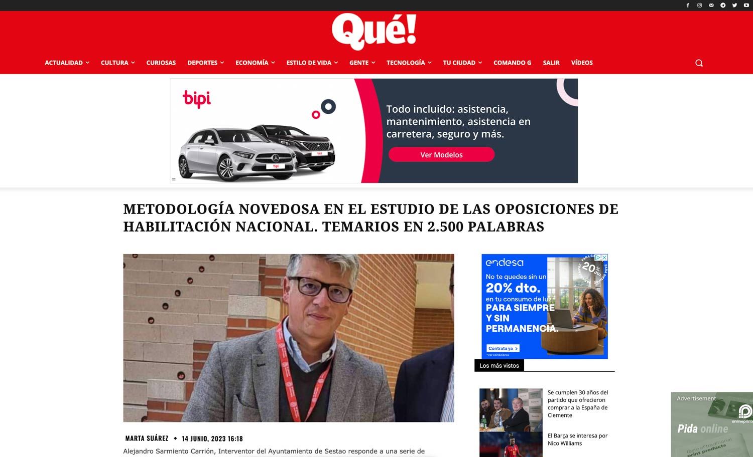 METODOLOGÍA NOVEDOSA EN EL ESTUDIO DE LAS OPOSICIONES DE HABILITACIÓN NACIONAL. TEMARIOS EN 2.500 PALABRAS