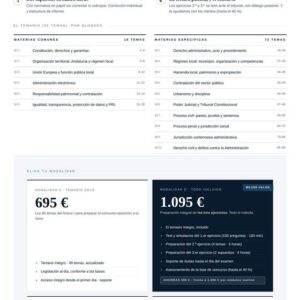 Folleto informativo de Curso Letrado/a - Ayuntamiento de Cádiz 2026