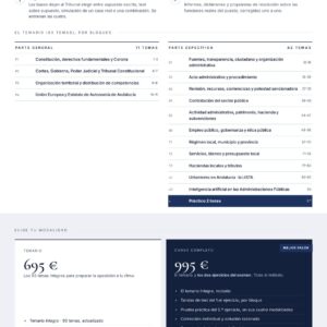 Curso online oposiciones Licenciado/a en Derecho Ayuntamiento de Algeciras 2026