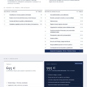 Curso online oposiciones Técnico/a de Administración General Diputación Provincial de Valencia 2026