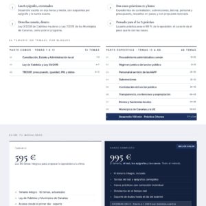 Curso online oposiciones Técnico/a de Gestión Cabildo de Gran Canaria 2026
