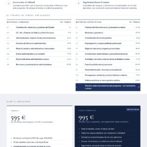 Curso online oposiciones Técnico de Gestión Diputación Provincial de Lugo 2026