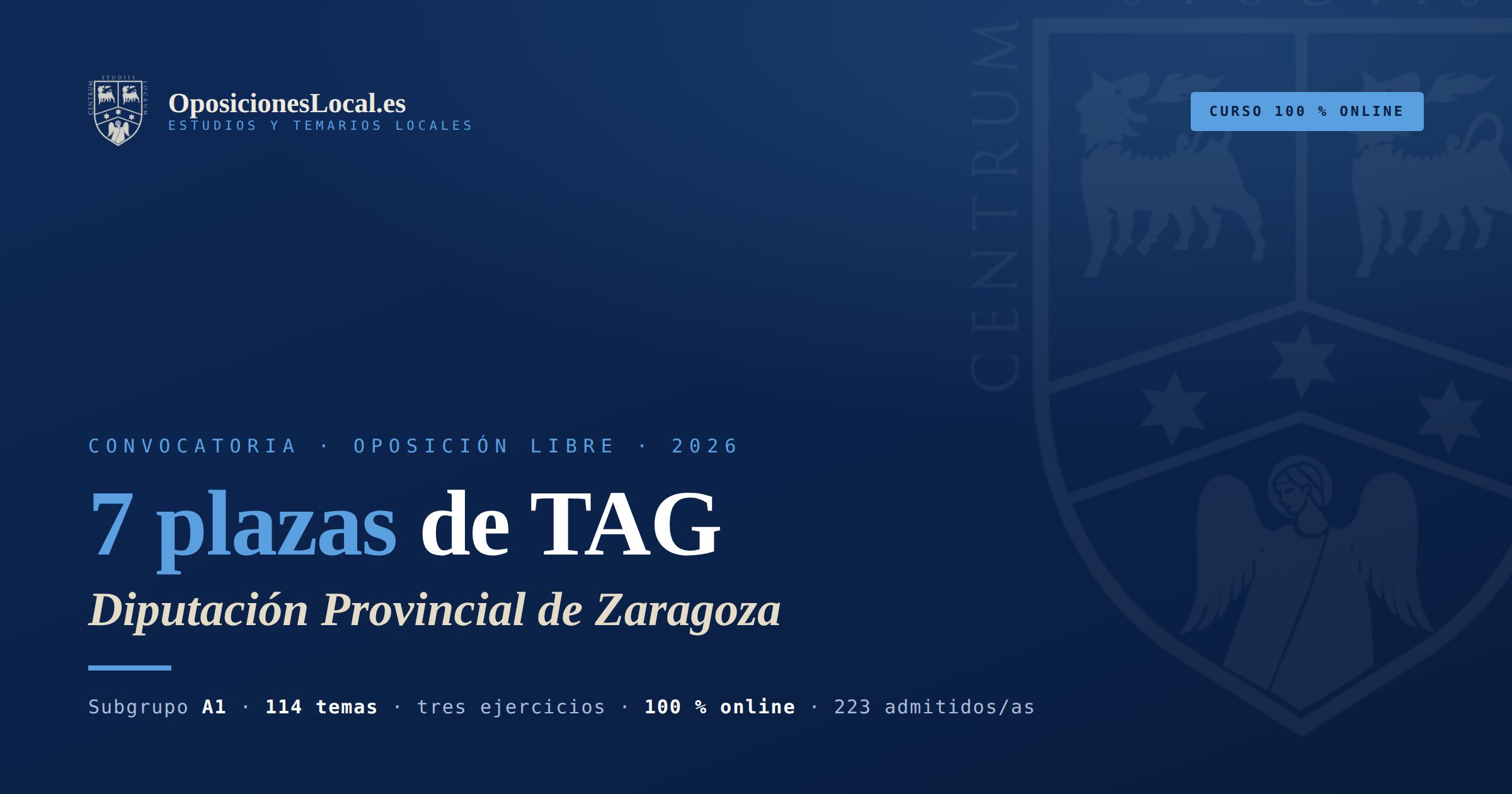 Curso online oposiciones TAG Diputación de Zaragoza 2026