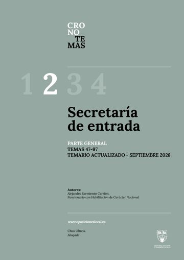 Temario de la oposición de Secretaría de Entrada en 2.500 palabras
